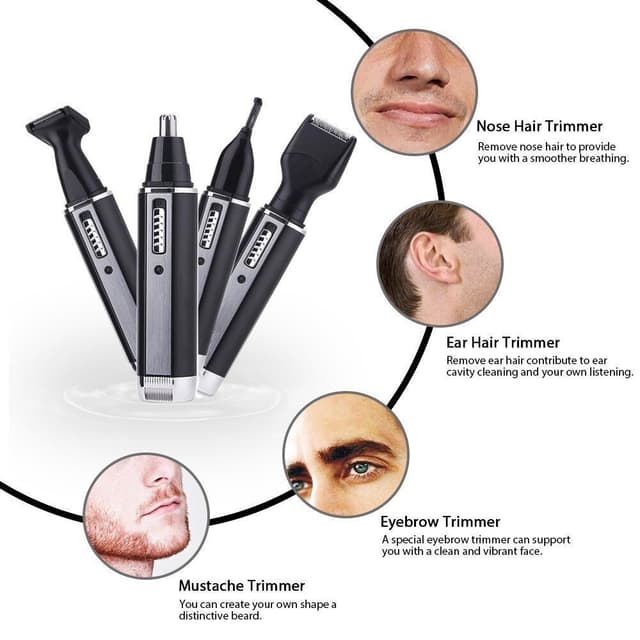 4 i 1 genopladeligt Blade Ear Nose Skæghår Personlig Trimmer