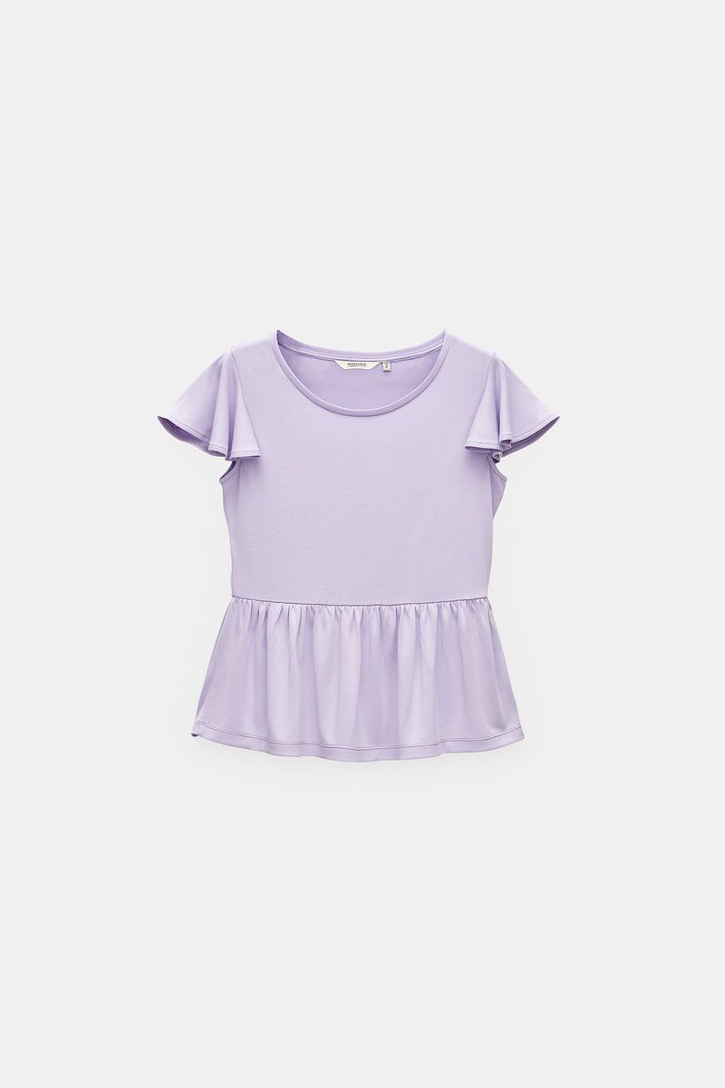 T-SHIRT CINTADA COM FOLHO