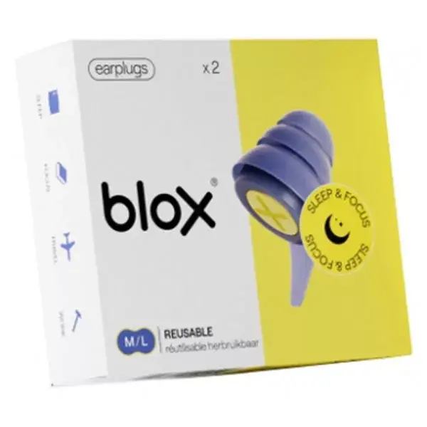 Linha BLOX Sono e Concentração - Silicone Reutilizável (1 par)