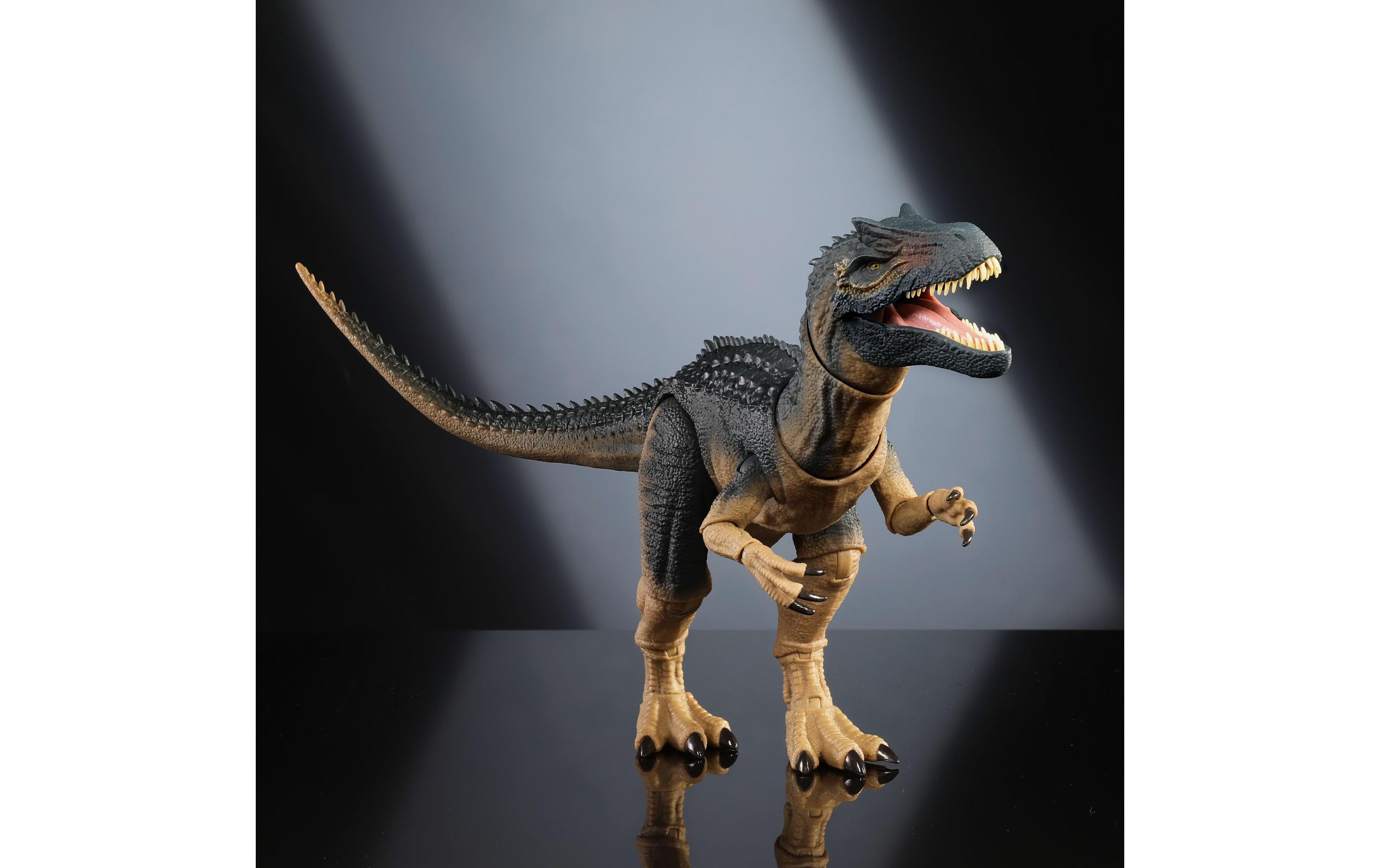 Jurassic World Hammond Collection AllosaurusDinosaurier-Actionfigur mit Glasaugen und verdrahtetem Schwanz