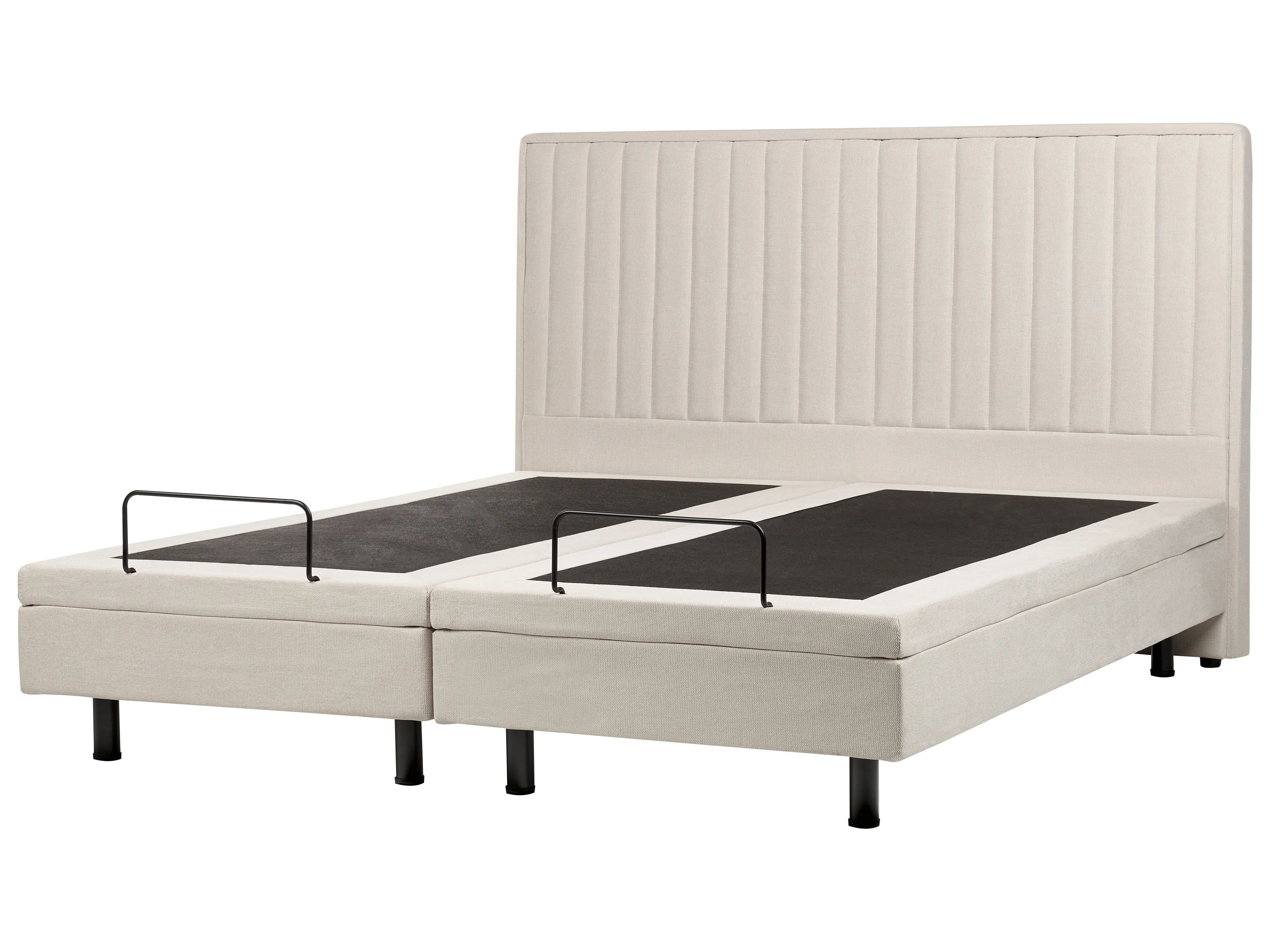 Verstelbaar bed Stof CASTELLAN 180 x 200 cm Lichtbeige
