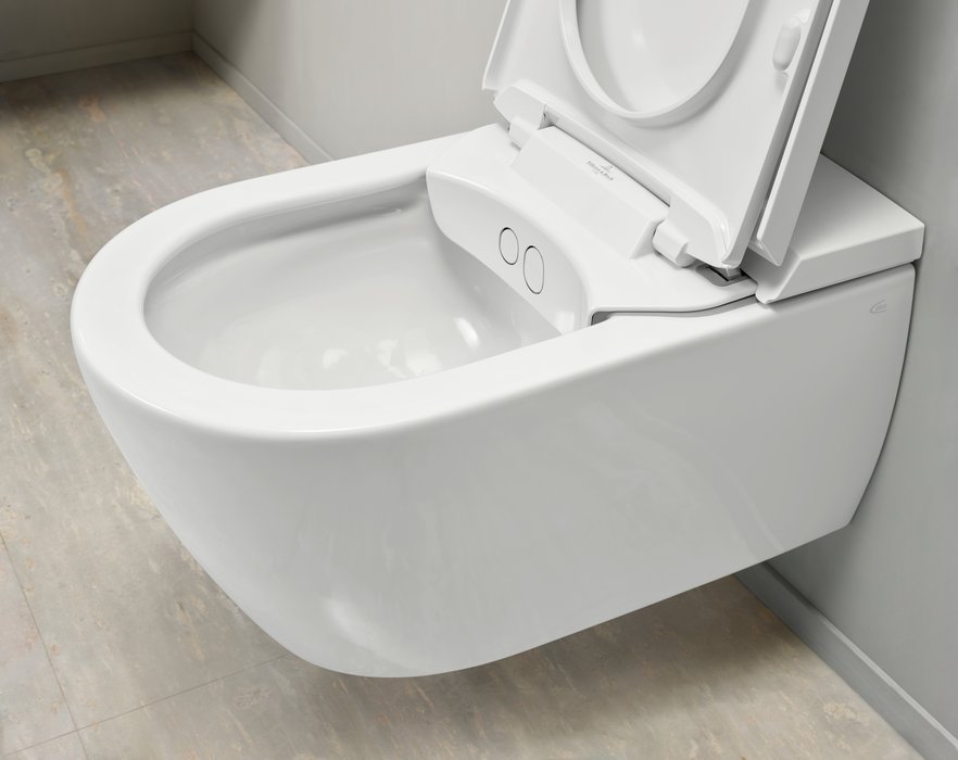 Villeroy & Boch ViClean douche wc randloos met verwarming en warme-luchtföhn wit glans