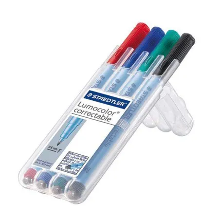 STAEDTLER® Lumocolor correctable F Folienstift, 4 Stück