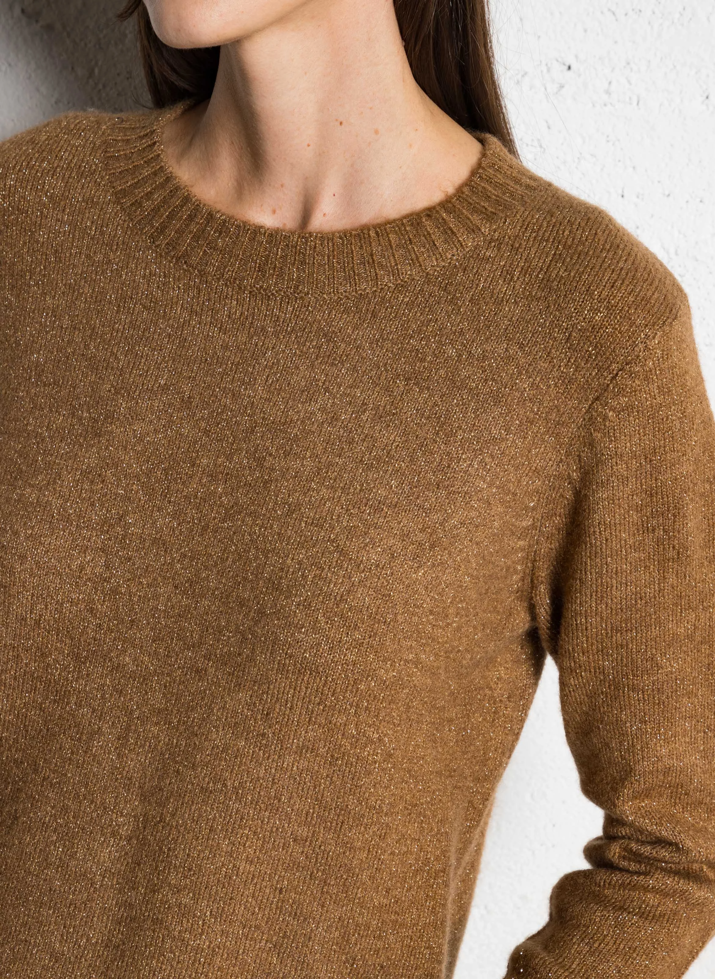 ALEA BIS - Pull ample col rond | Marron