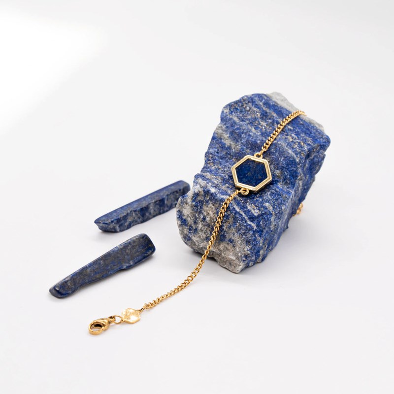 Collier et bracelet Hexalia en pierres Lapis-lazuli