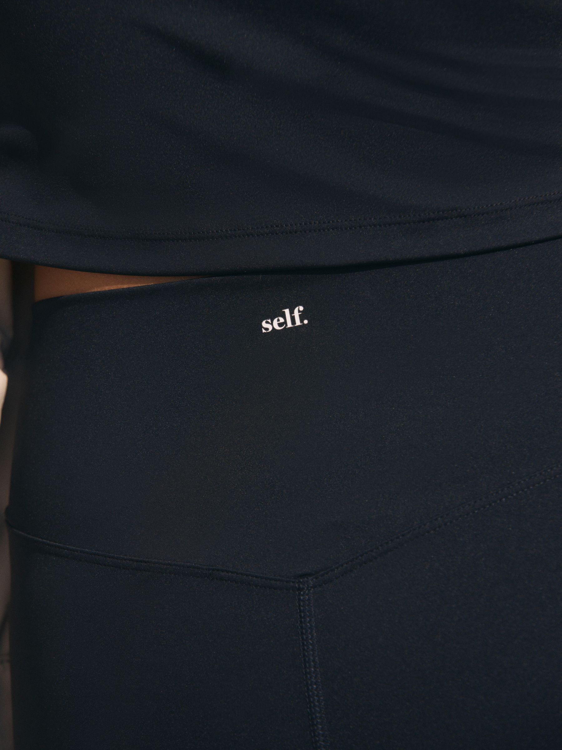 Zwart - self. Legging met hoge taille