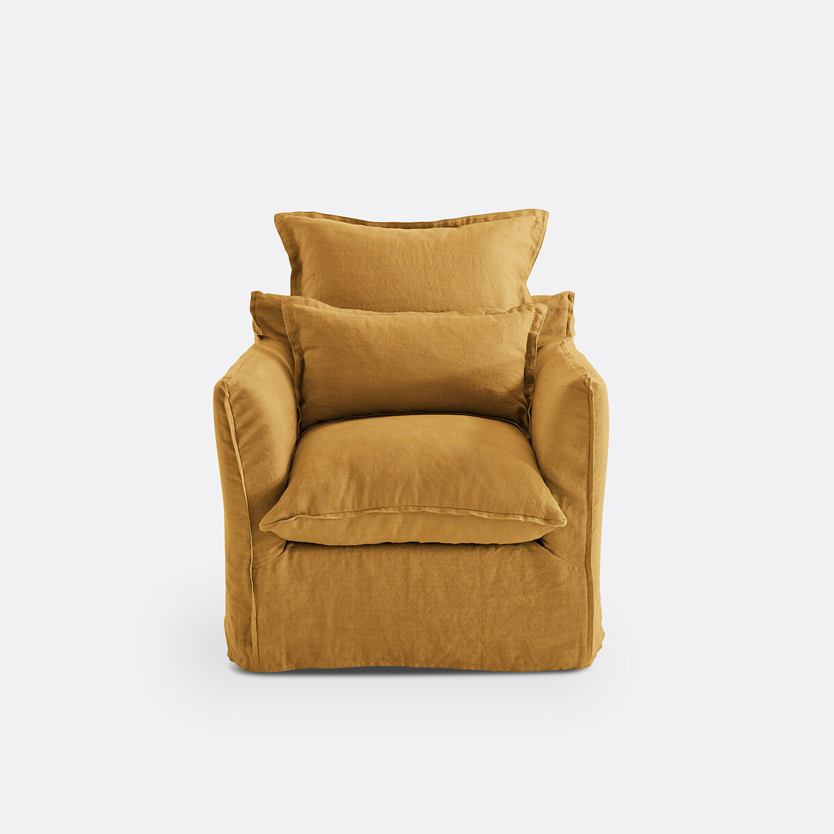 LA REDOUTE INTERIEURS<br>Poltrona de linho Gekreukt, Odna