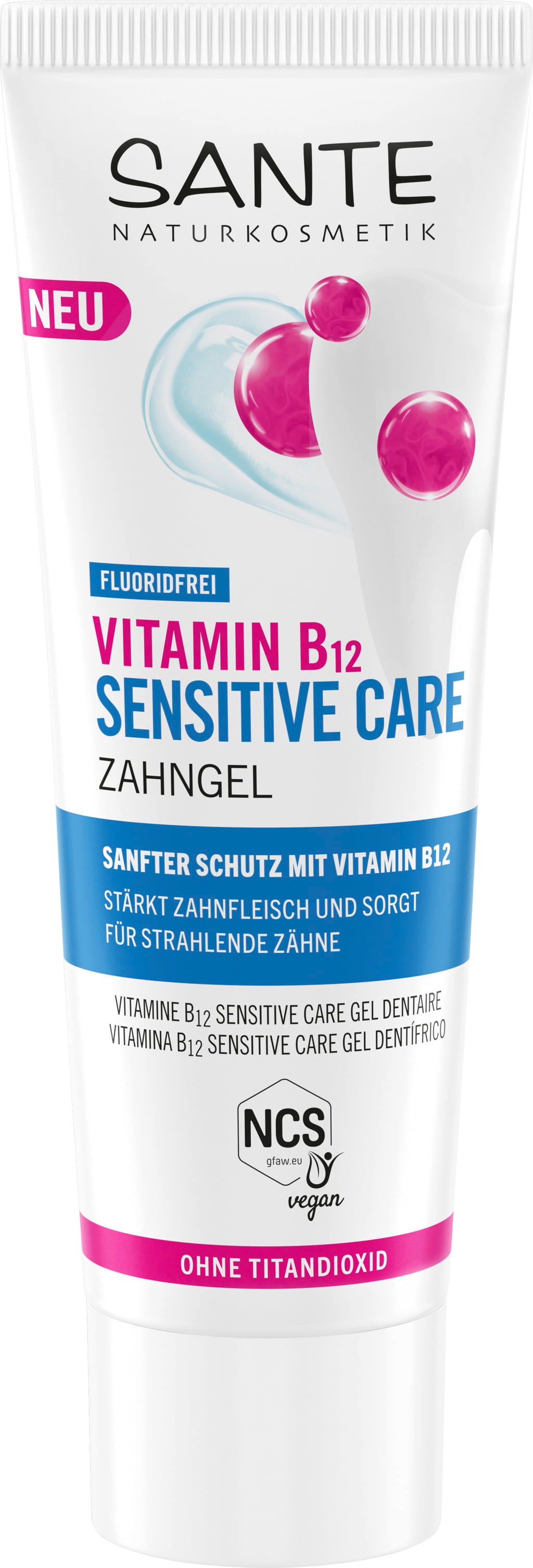 Santé naturally.  Sensitive Care Vitamin B12 Zahngel, 75 ml