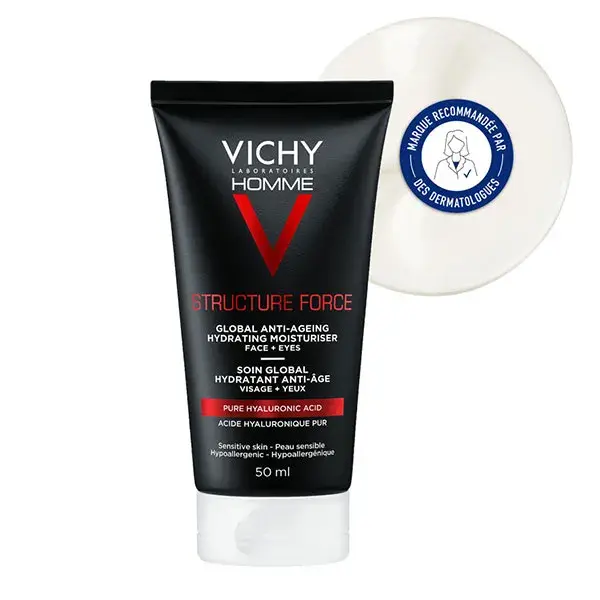 Vichy Homme Structure Force Cuidado Hidratante Antienvelhecimento Global 50ml