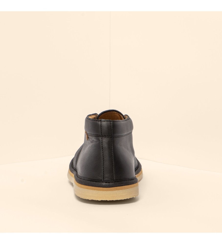 Sapatos de couro preto Naturalist N5950 Lumbier