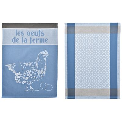 Torchons jacquard - motif fantaisie - lot de 3 ou 6