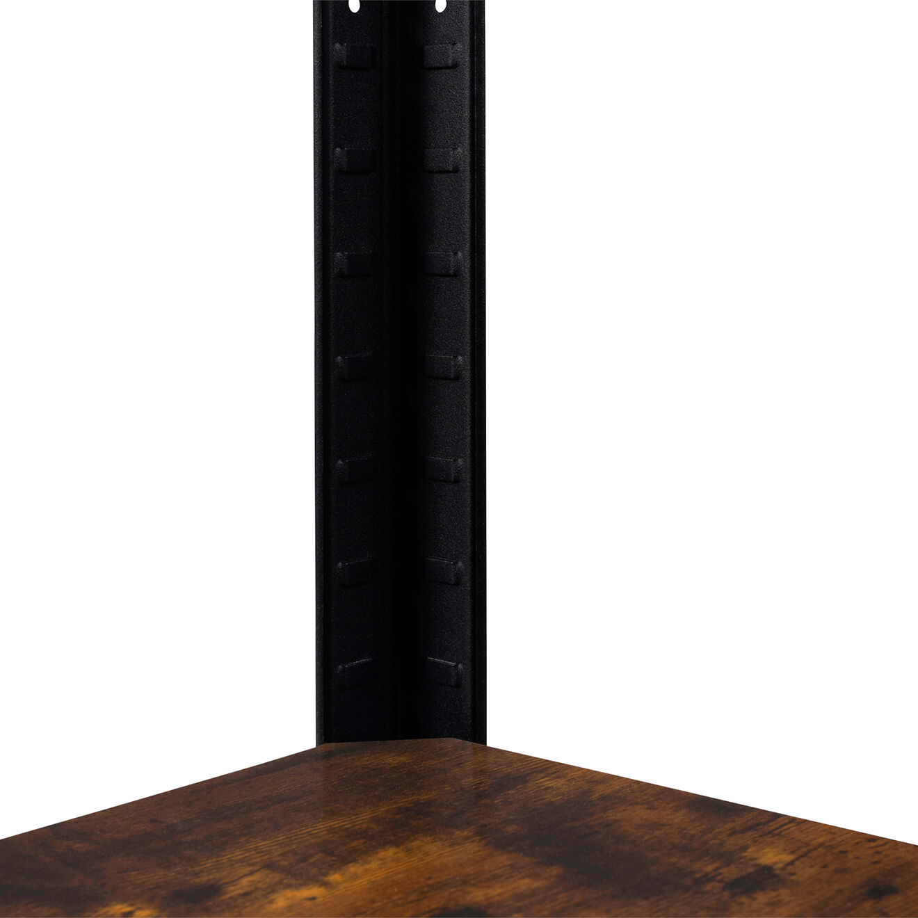 Aquila Etagère en acier 5 niveaux spéciale charges lourdes bois aspect vieilli/noir - 75x30x180 cm