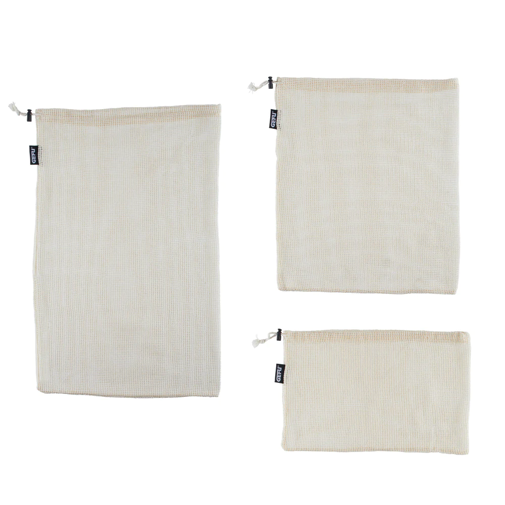 Set de 3 sacs réutilisables pour fruits et légumes Gefu