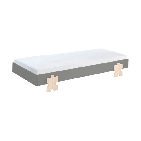 Vipack Modulo Bed 90 x 200 Cm Puzzle Grijs
