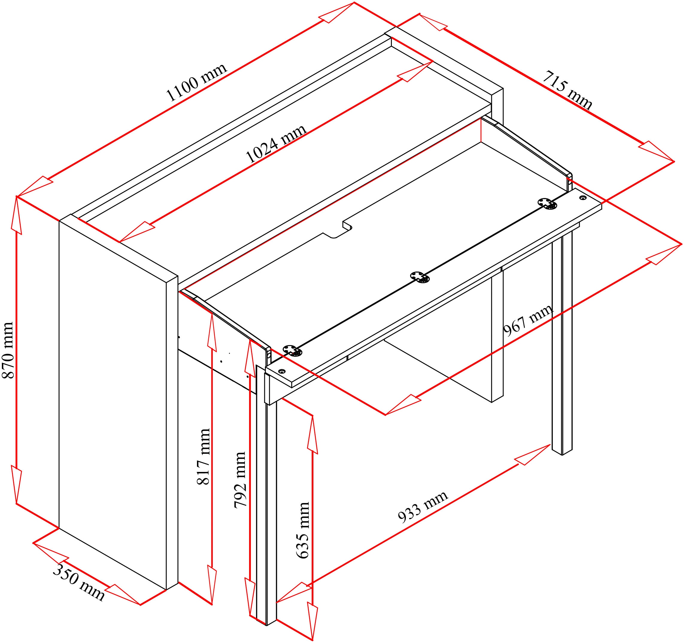 Woodman Konsolentisch »Jens« mit Schreibtisch Funktion, im extravaganten Design, FSC®-zertifiziert