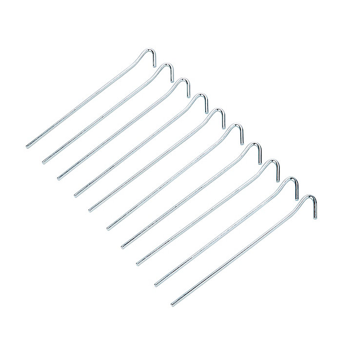 Lot de 10 piquets fil en acier galvanisé ø4 mm x l. 180 mm