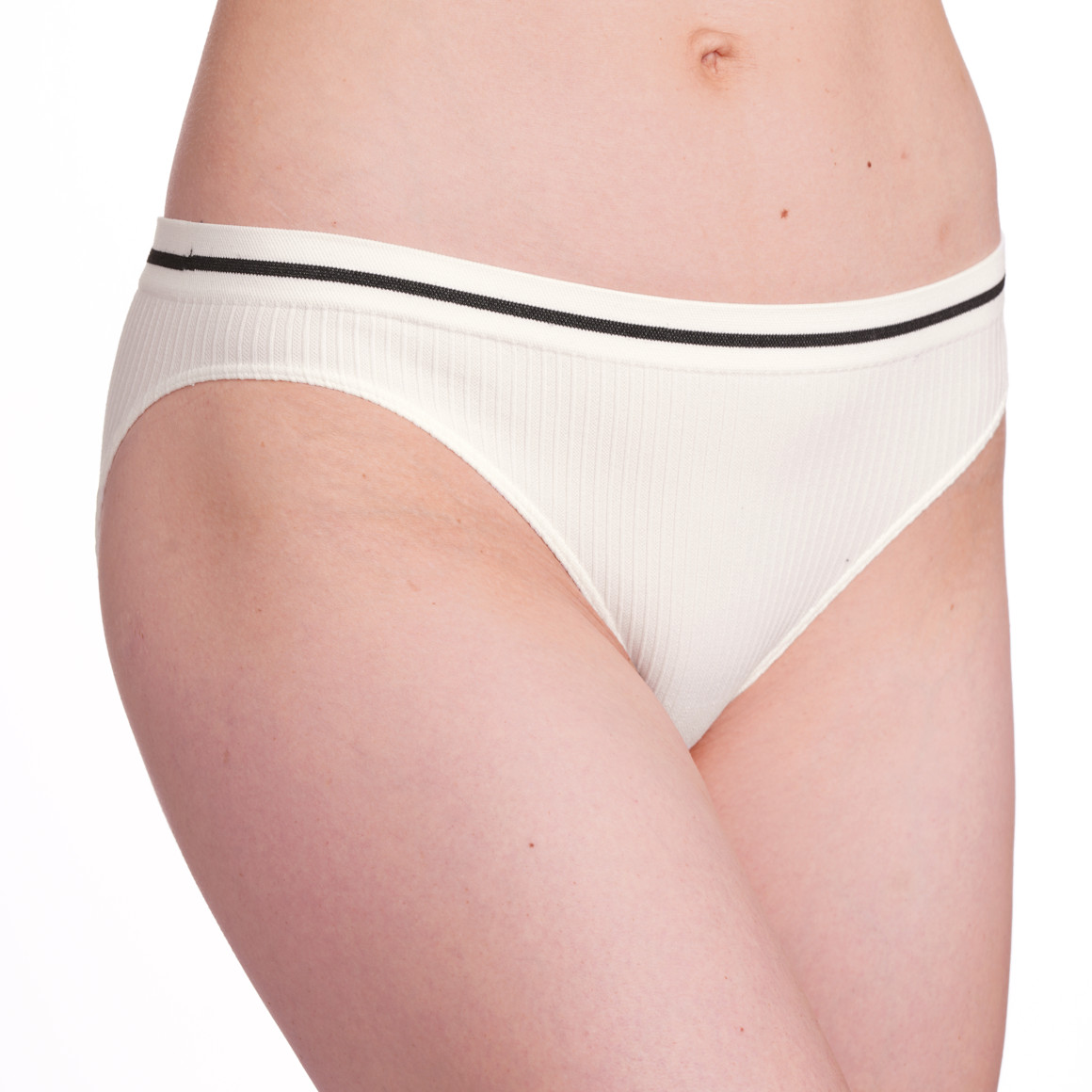 Gina Benotti Damen Slip mit Rippstruktur weiss