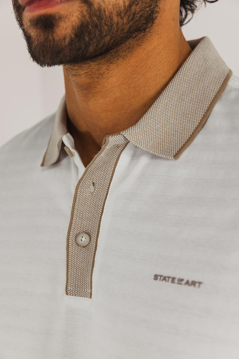 State of Art beige heren polo