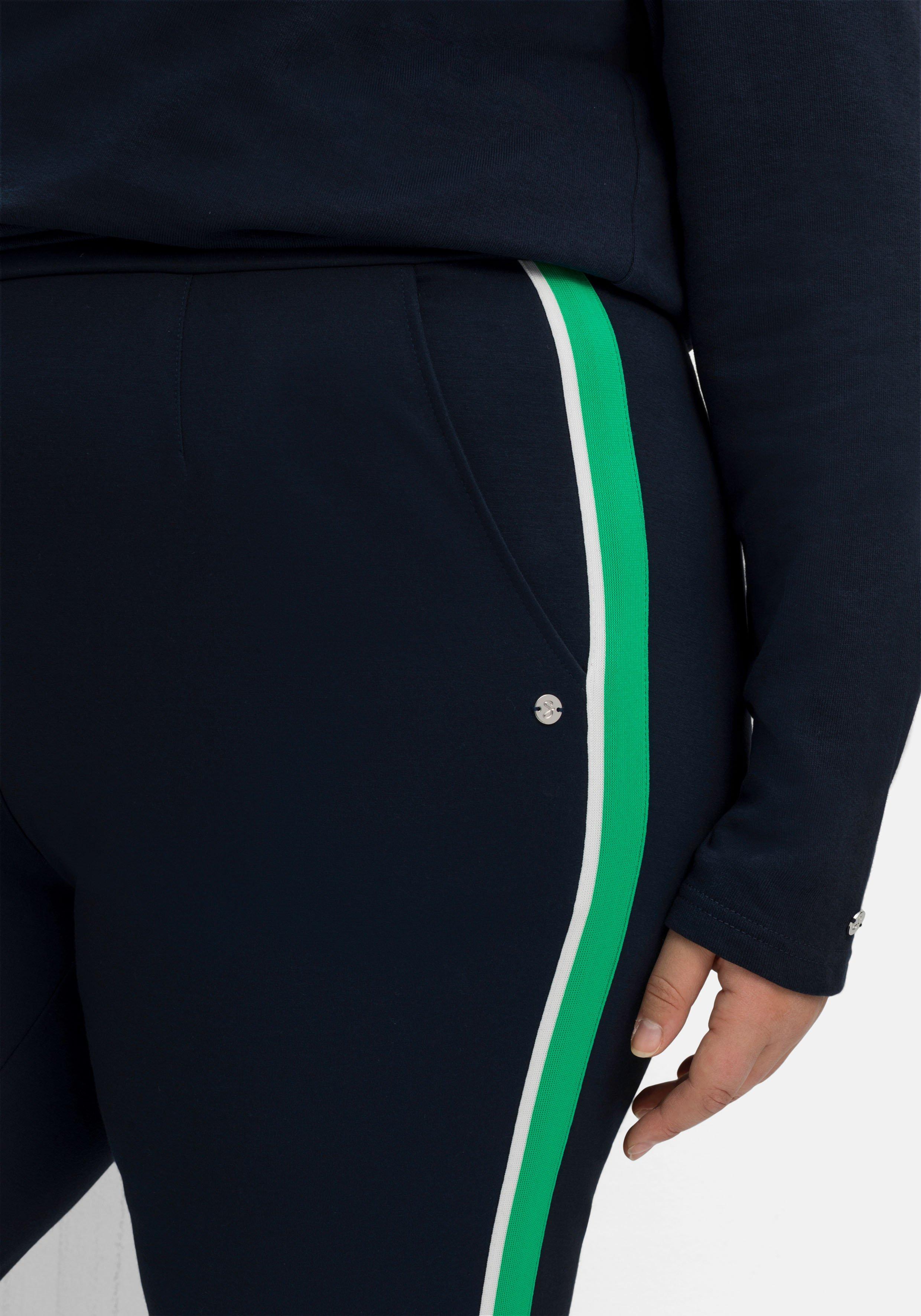 Jerseyhose mit zweifarbigem Galonstreifen