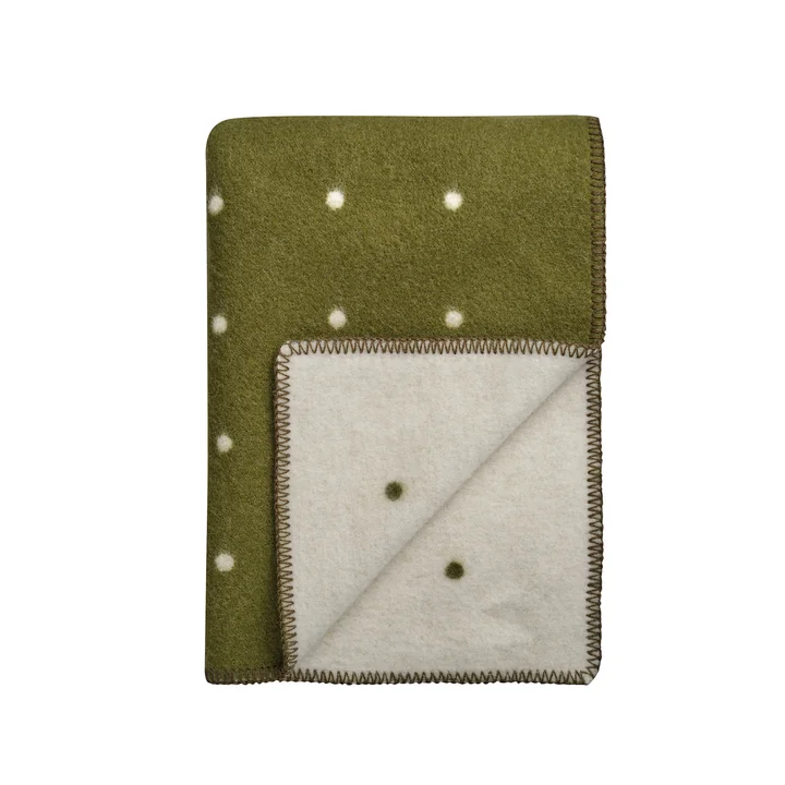 Røros Tweed - Pastille Wolldecke 200 x 135 cm, green moss
