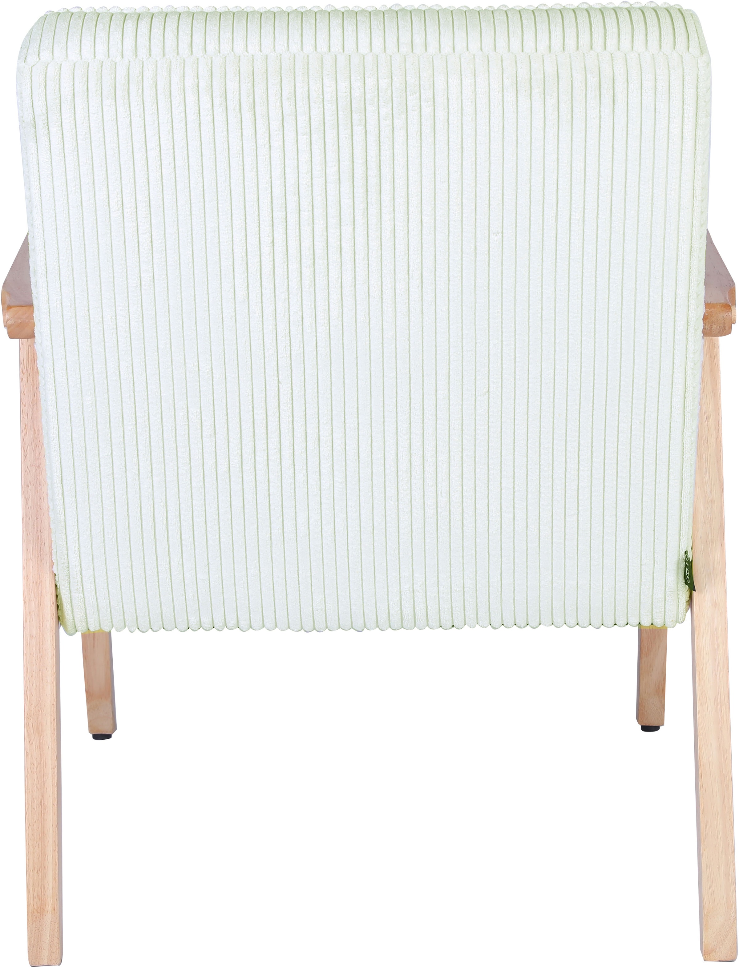 Home affaire Loungesessel »MENONRI mit Armlehnen aus Massivholz« Relaxsessel, Lese-Sessel, Cocktailsessel in Cord und Webstoff