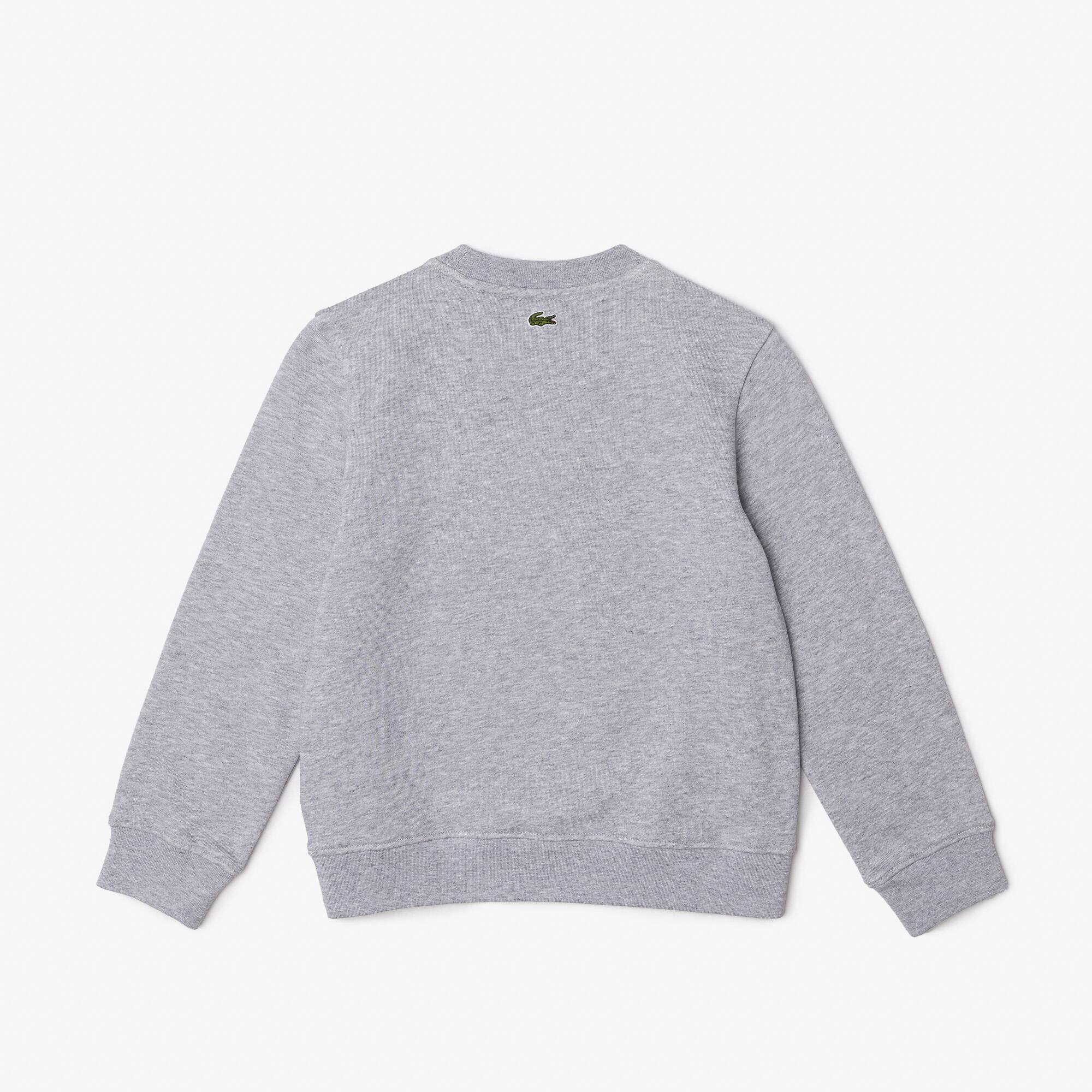 Sweatshirt enfant Lacoste en molleton de coton biologique Pullovers & Sweatshirts - Gris - Lacoste - Enfant
