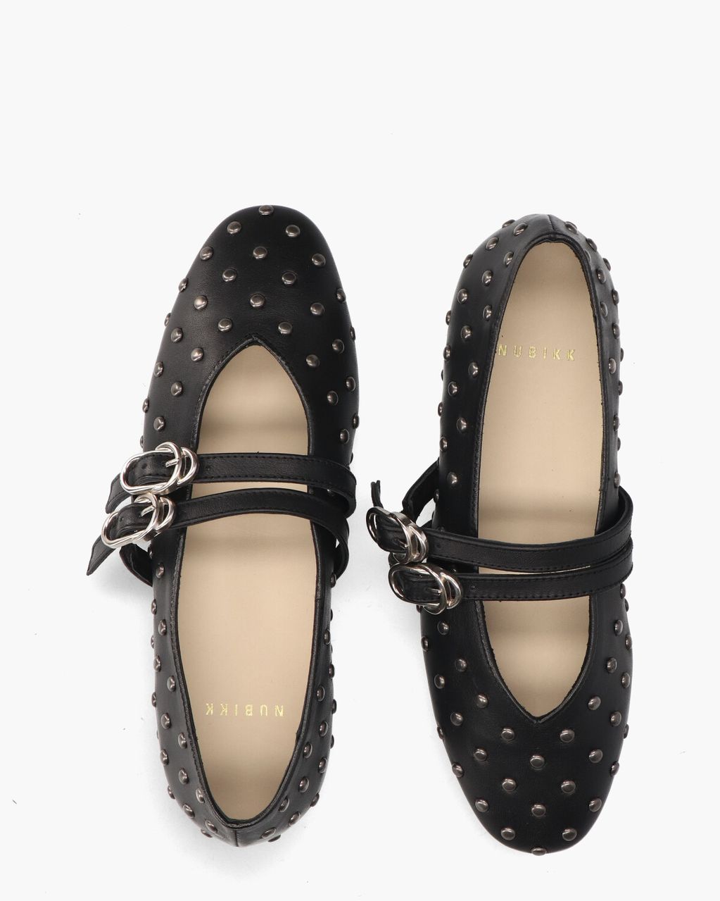 Nubikk Gisele Grace Studs Zwart Damesballerina's