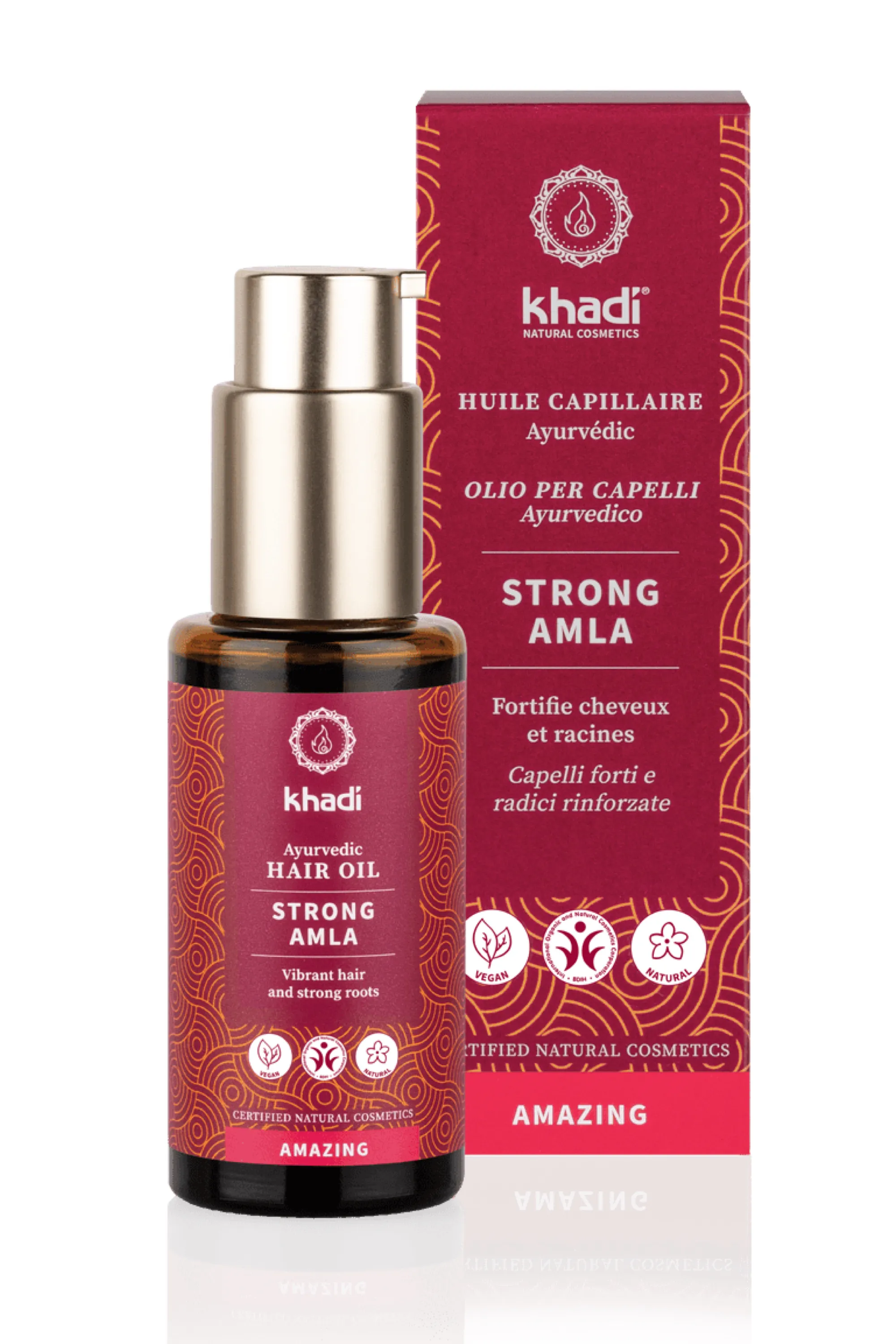 KHADI Huile capillaire renforcement cheveux Strong Amla-50 ml