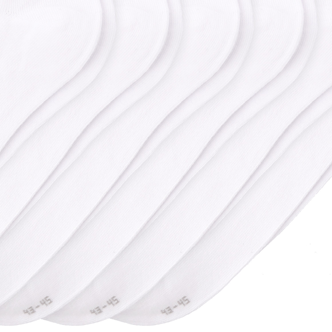 VanVaan 6 Paar Herren Sneaker-Socken unifarben weiss