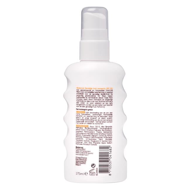 Biodermal Gevoelige Huid Zonnebrand Spray SPF 50+175 ML