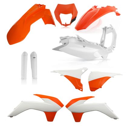 Kit plastiques Acerbis Full - Orange / Blanc