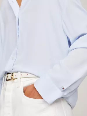 Camisa de crepe descontraída