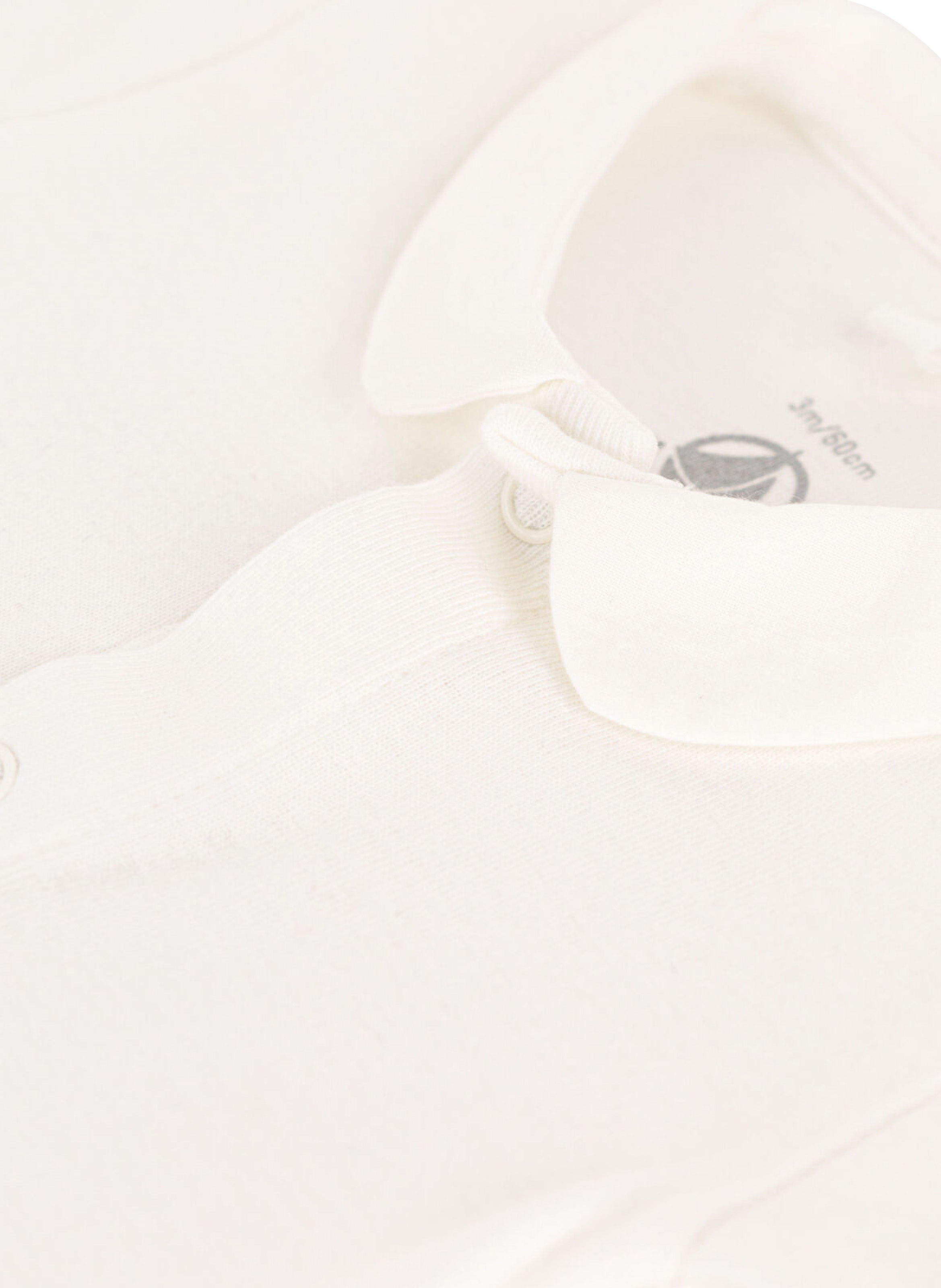 Body avec col claudine en coton | Blanc
