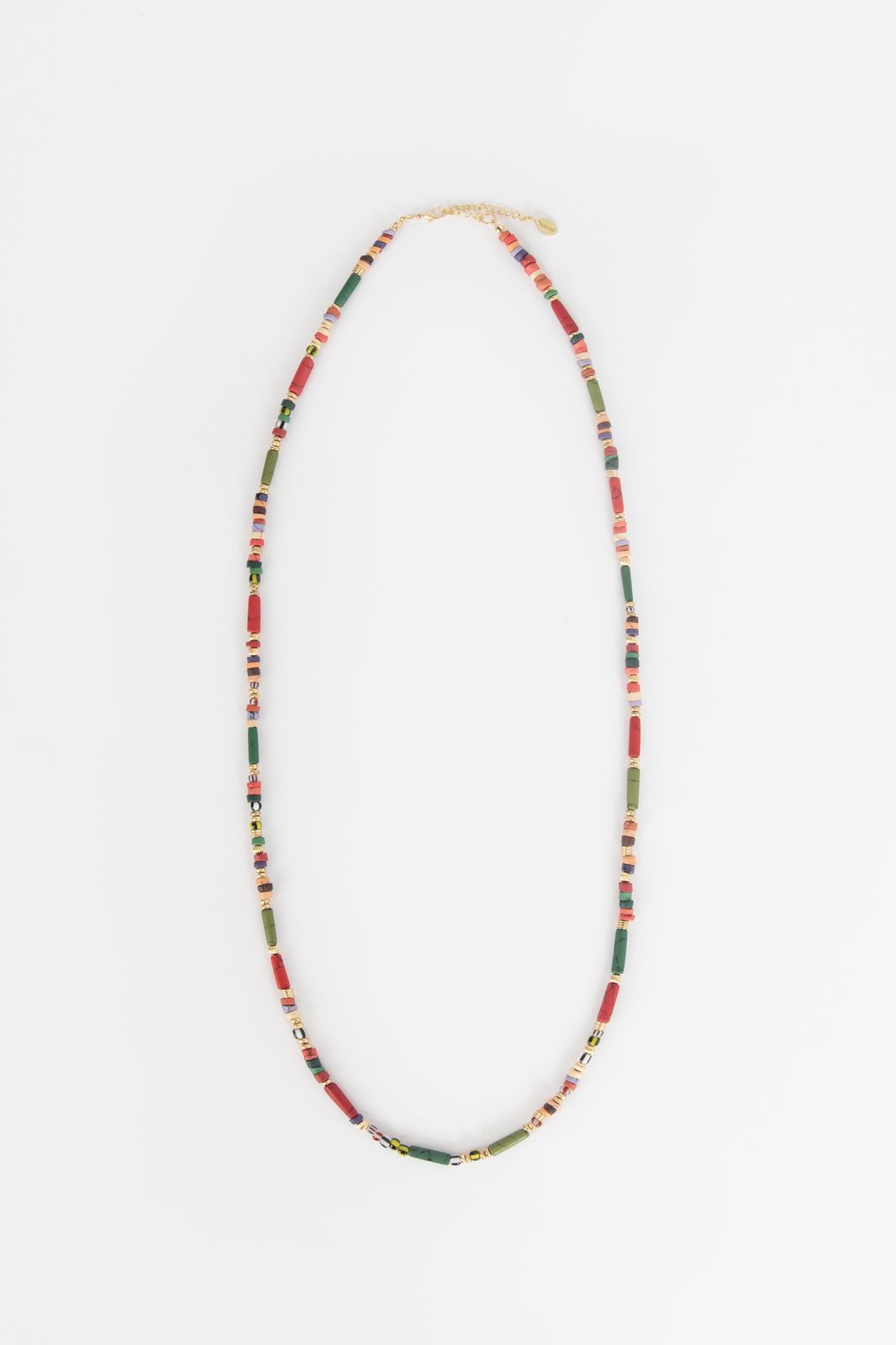 Lange ketting met multicolour kralen