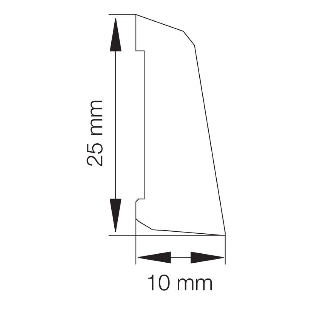 FEIELIST EIKFARGET 25X10X2500MM