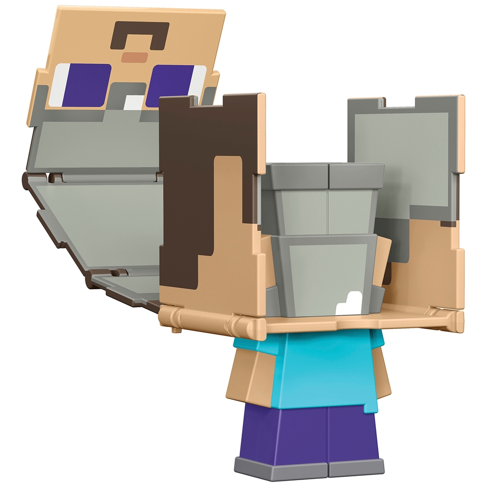 Minecraft 2-in-1 Steve und Steve Eisenrüstung Flippin Figuren