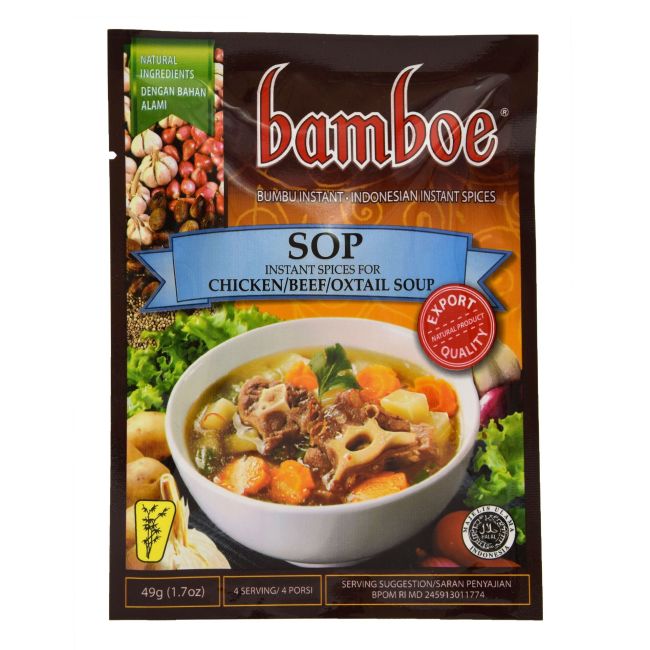 Bamboe Bumbu Sop Kippen/Rund/Ossenstaart Soep Kruiden 49g
