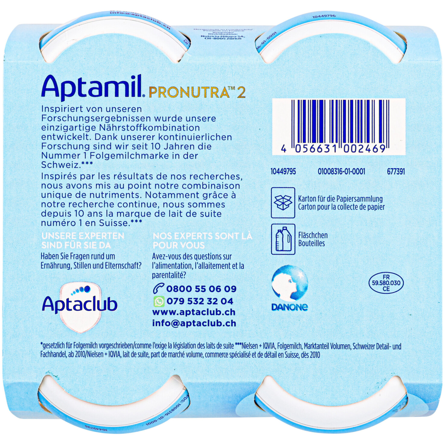 Aptamil Folgemilch 2 trinkfertig 6+ Monate 4x200ml
