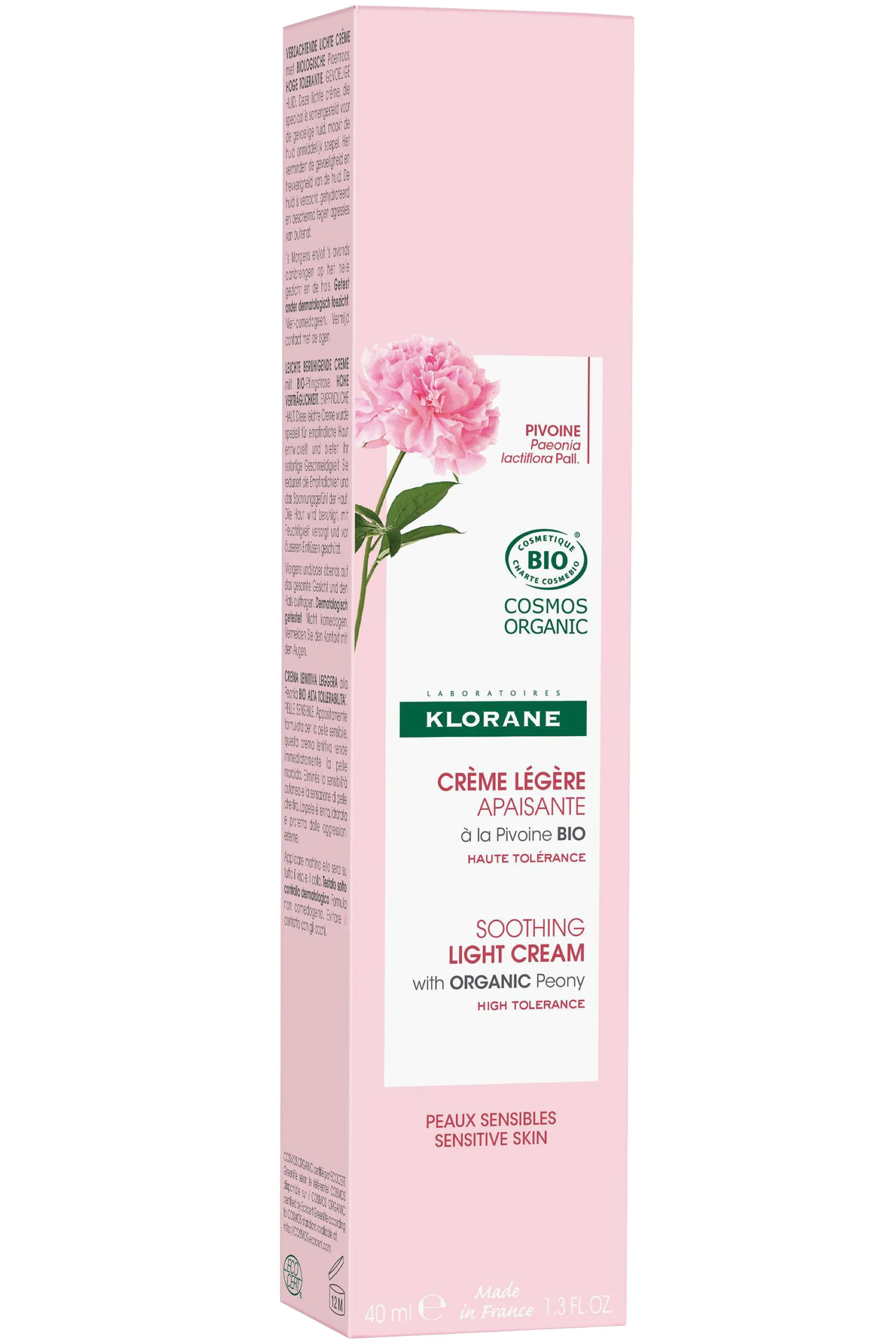 Klorane Crème légère apaisante à la Pivoine bio-40 ml