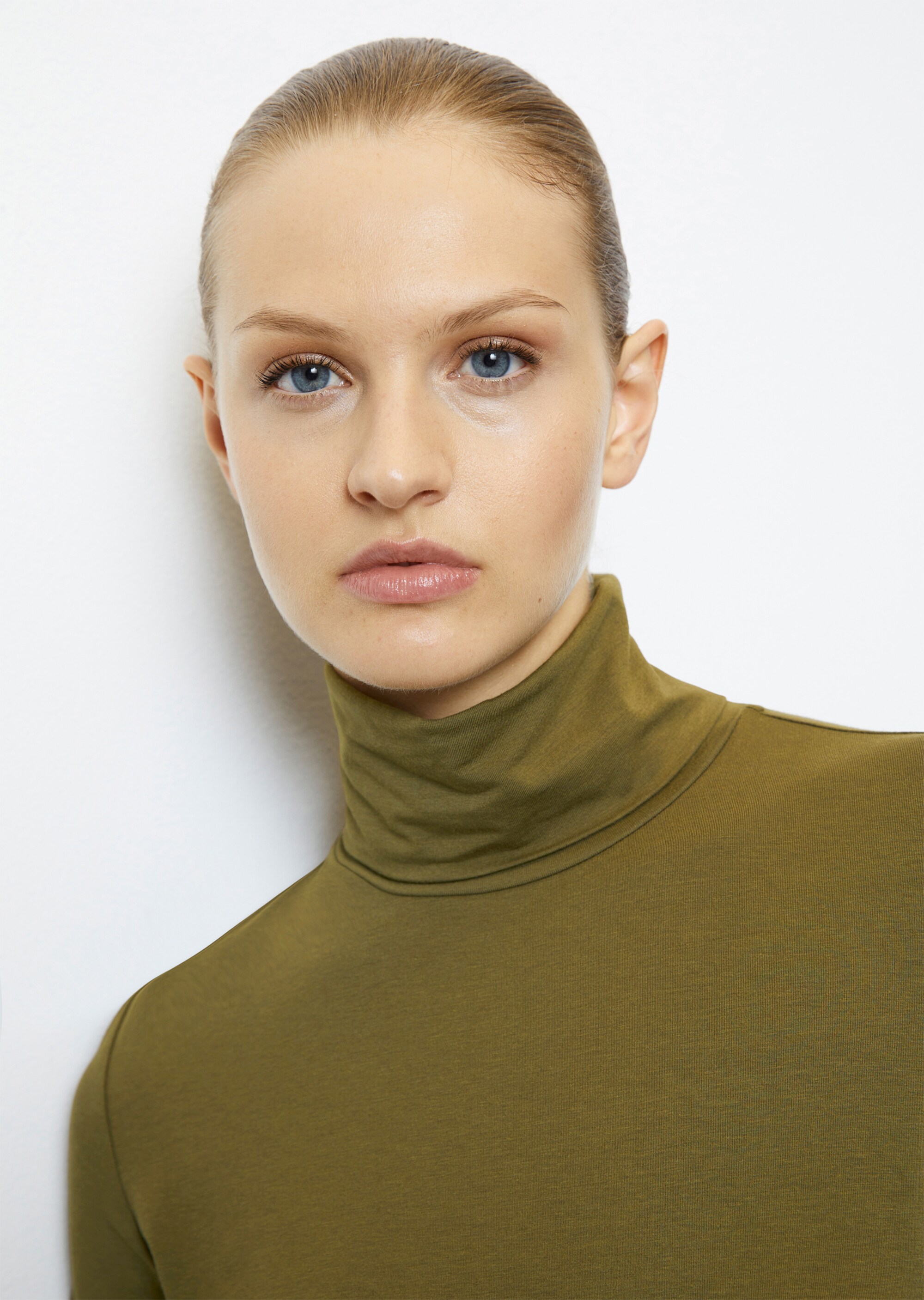Jersey-Rollkragenkleid fitted mit TENCEL™ Modal