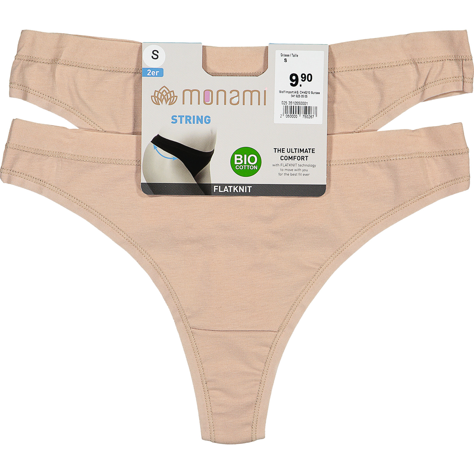 Damen Bio String 2er-Pack