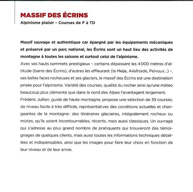 GLENAT - MASSIF DES ECRINS