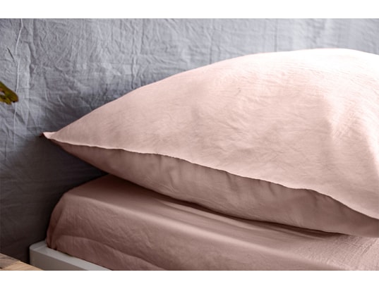 COTE DECO - Ensemble couette + 2 oreillers Parure de lit - 100% microfibre lavée - 220 x 240 cm - rose...