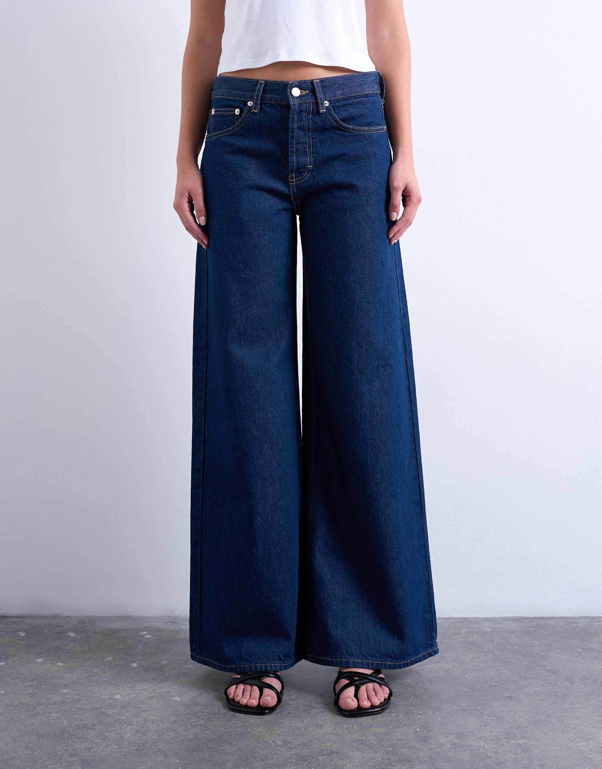 TSCLARA Mid rise Wide leg fit Jeans