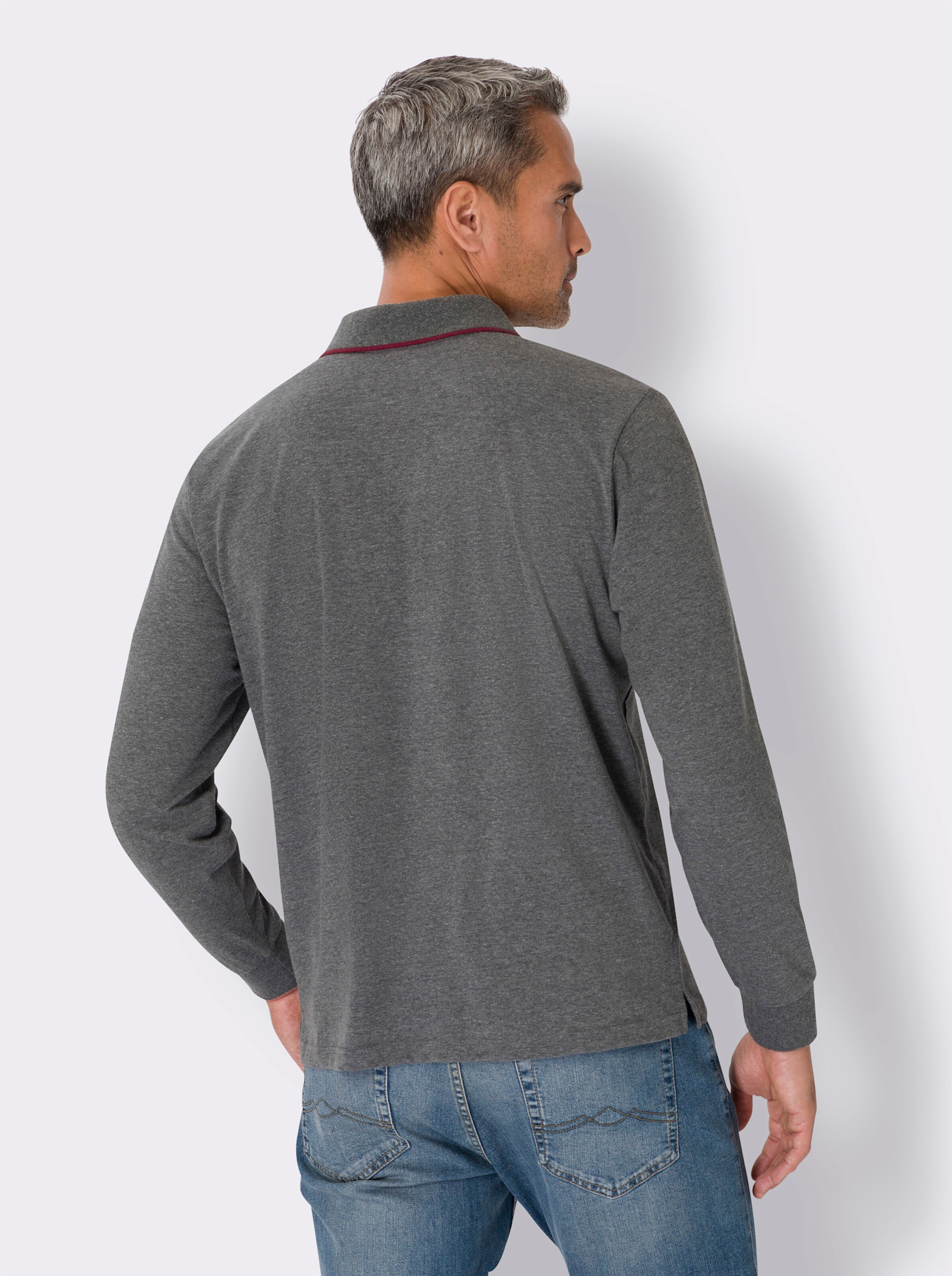 Langarm-Poloshirt
