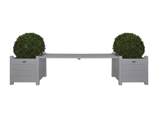 Jardinières avec banc pont Gris CF33G