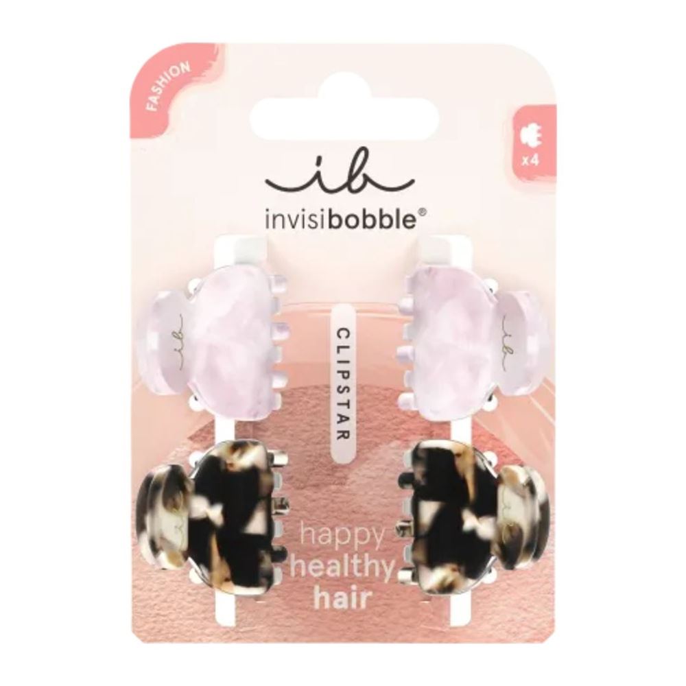 Invisibobble Haarklammer Clipstar<br>4 Stück, Blister, Petit Four