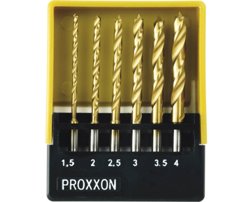 HSS spiraalboorset met centreerpunt Proxxon 1,5 tot 4 mm, 6-delig
