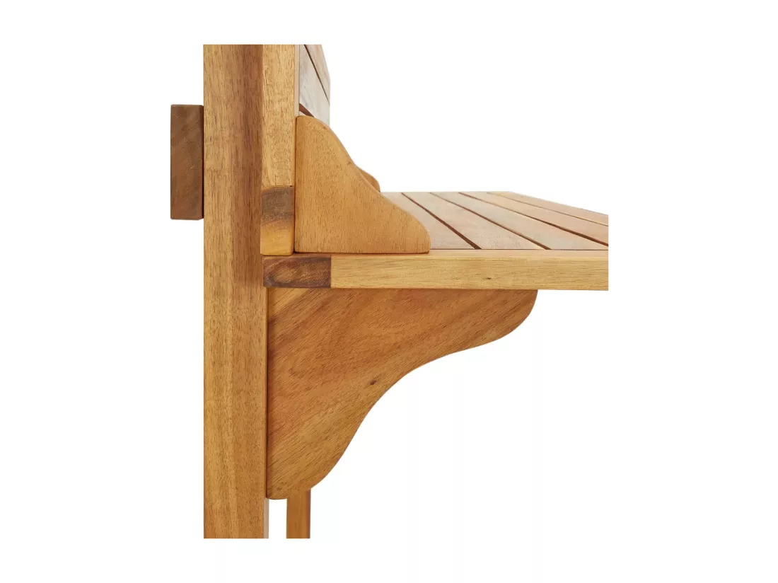 Table de bar de balcon 90x37x122,5 cm Bois d'acacia massif