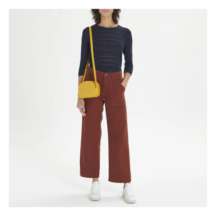 A.P.C. Pull Isae Soie et Cupro | Bleu marine
